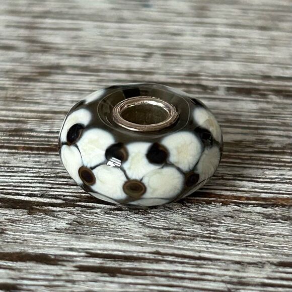 TROLLBEADS Gray & Cream Unique LAA 925S NEW! The Bead before the ‘Harvest’ - Picture 7 of 7